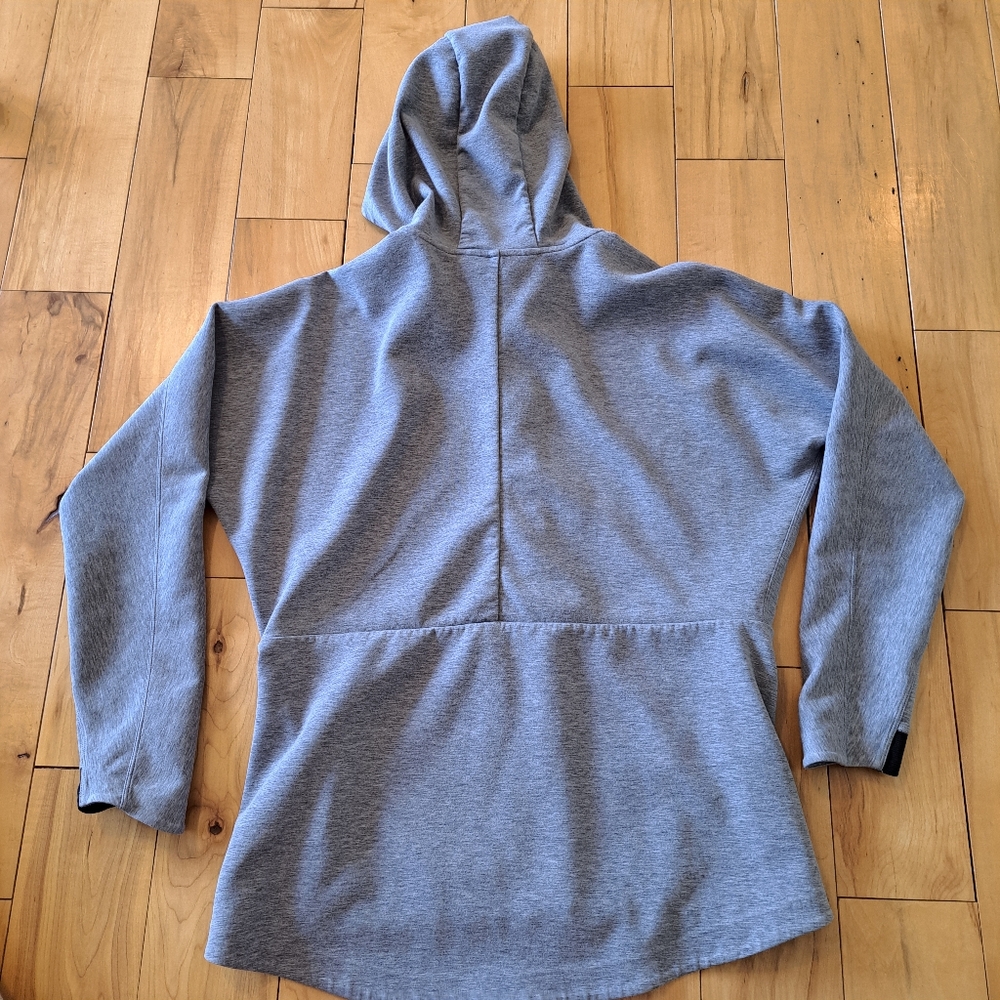 ATHLETA Athletic Full-Zip Long Sleeve CYA Yoga Hoodie Heather Gray Small - Picture 2 of 16